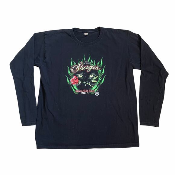 2010 Sturgis Black Hills Rally Long Sleeve Tee XL - Picture 1 of 4